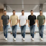 Pack of 5 Men’s Vintage Plain Half Sleeve T-Shirts – MultiColor